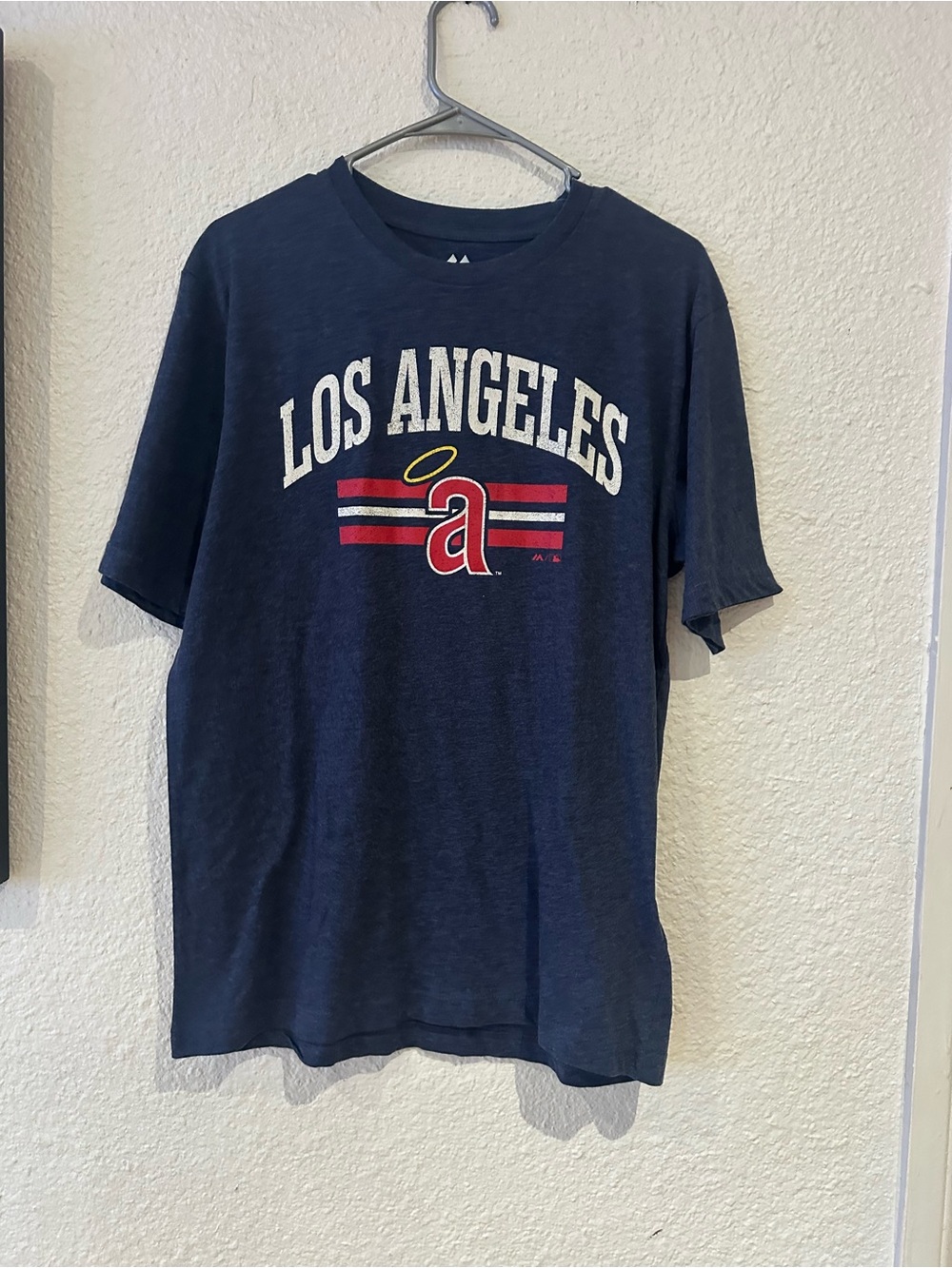 Los Angeles angels Navy Tee with Red Accent Graphic